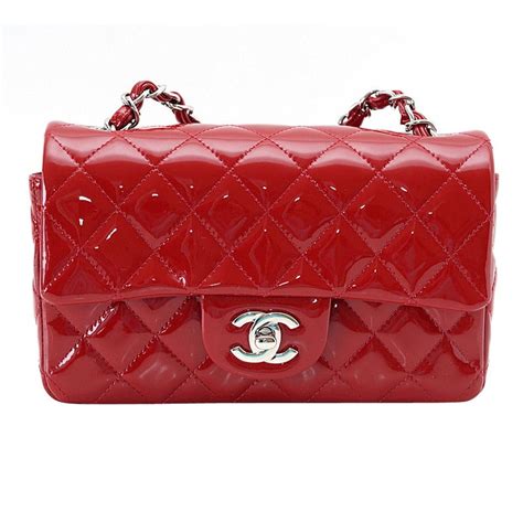 chanel mini flap patent